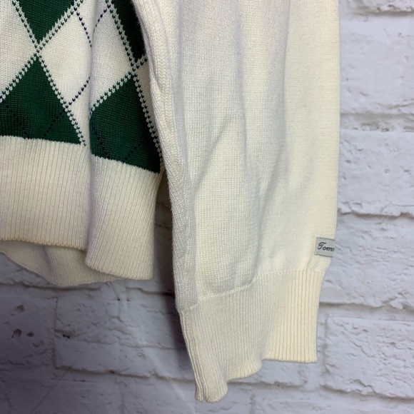 Tommy Hilfiger Golf Argyle Cream Crewneck Sweater - Picture 8 of 8